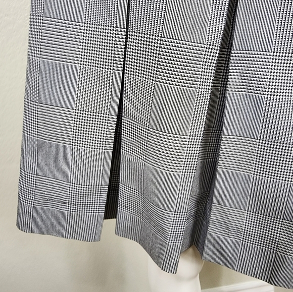 Parker Black Micro Houndstooth Pleated Skirt Size M/L - Picture 5 of 7